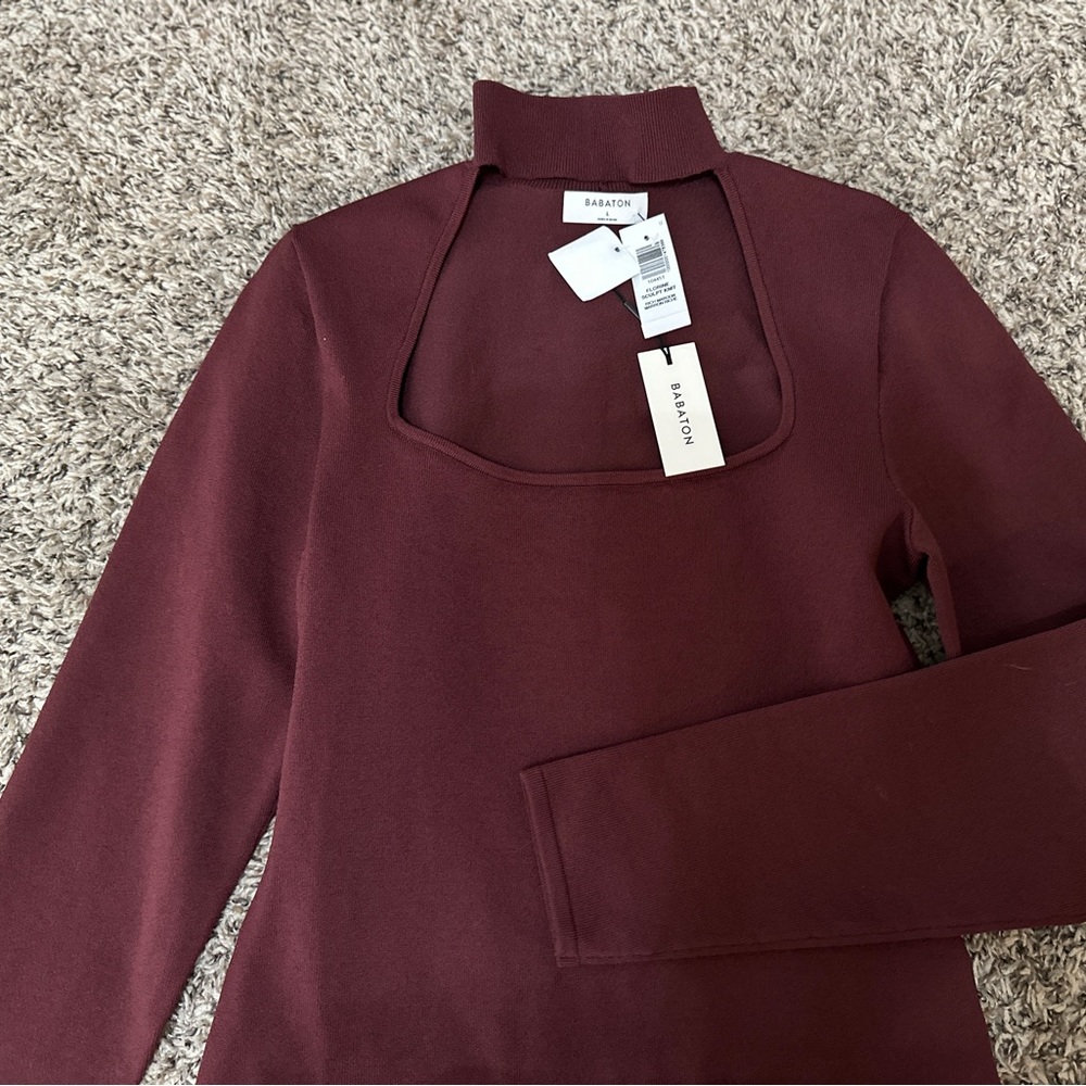 aritzia florine sculpt knit size L purple